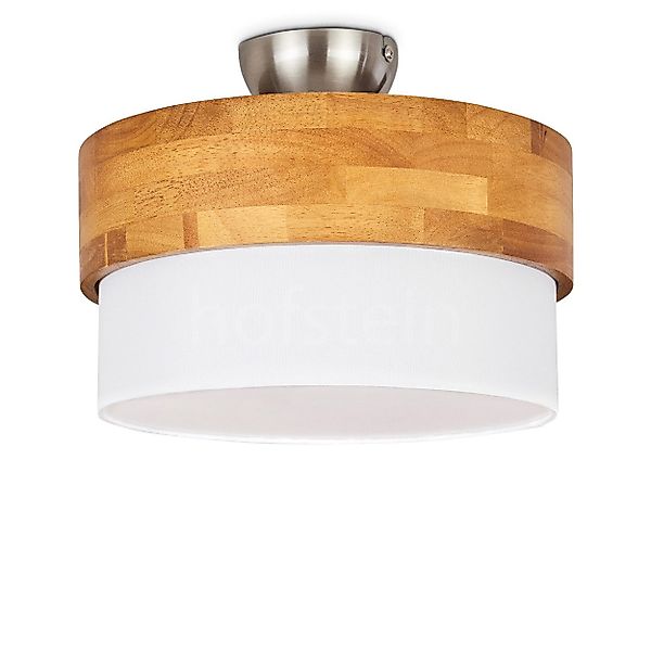 hofstein Deckenleuchte »Campitello« Deckenlampe aus Metall/Holz/Stoff, günstig online kaufen