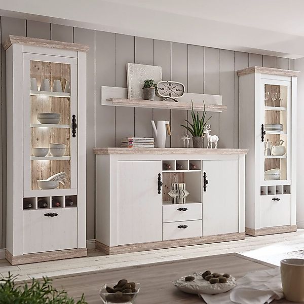 Lomadox Wohnwand FERNA-61, (2-St), Landhaus mit günstig online kaufen