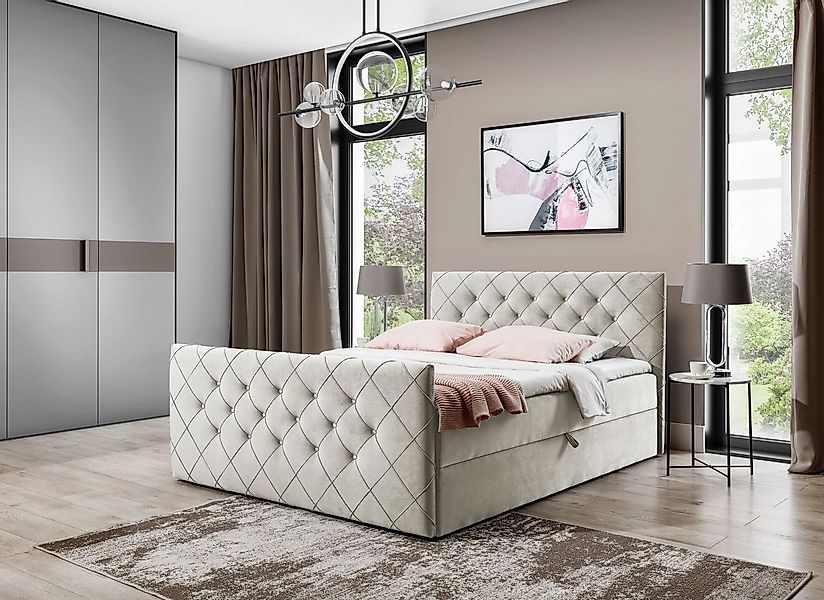yourhouse24 Boxspringbett MALAGA Hotelbett mit zwei Bettkasten kontinentale günstig online kaufen