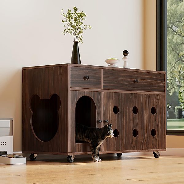 MODFU Sideboard mit verstecktem Katzenklo (Katzenklo günstig online kaufen