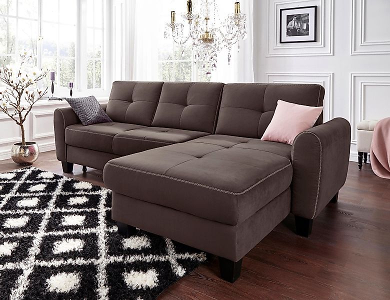 sit&more Ecksofa Varese L-Form, mit Federkern, günstig online kaufen
