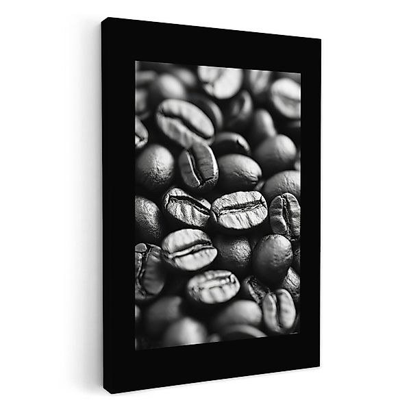 OneMillionCanvasses® Leinwandbild Kaffeebohnen - Schwarz - günstig online kaufen