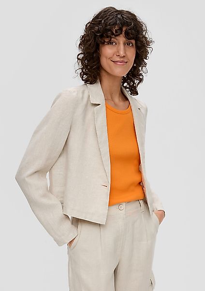 s.Oliver Jackenblazer Kurzer Boxy-Blazer aus Leinen günstig online kaufen