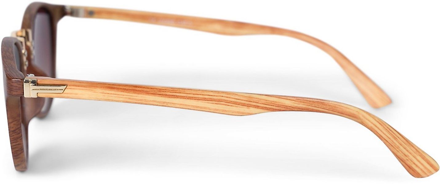 styleBREAKER Sonnenbrille Panto Sonnenbrille Holzoptik Runde Retro Brille U günstig online kaufen