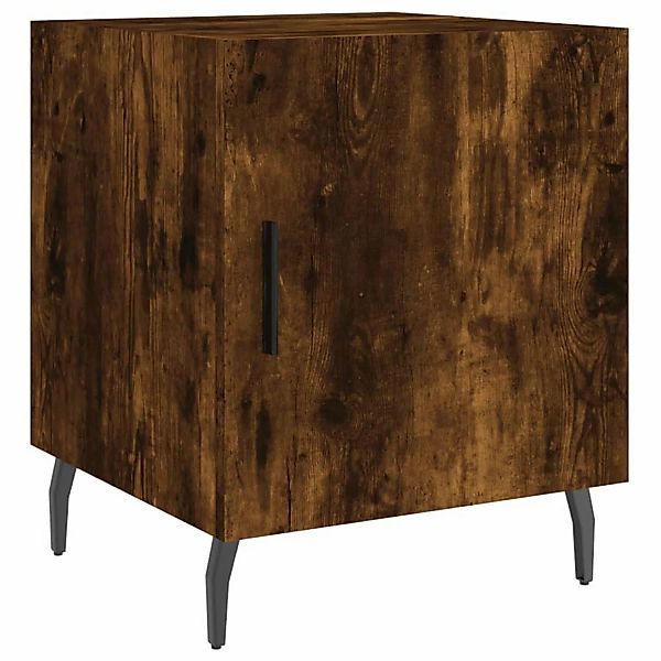 vidaXL Nachttisch Räuchereiche 40x40x50 cm Holzwerkstoff Modell 2 günstig online kaufen