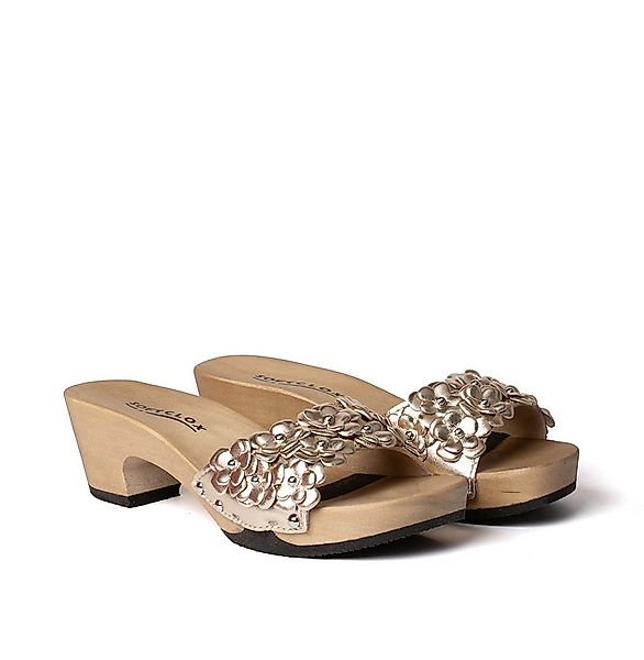 Softclox KARA Shiny Softnappa gold (hazelnut) Pantolette günstig online kaufen