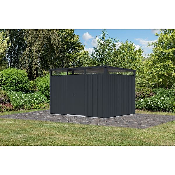 Karibu Gartenhaus Amato 3 Anthrazit 218 x 342 x 231 cm günstig online kaufen