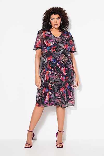 Ulla Popken Abendkleid Kleid Papageien A-Linie günstig online kaufen