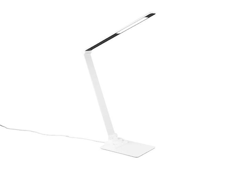LED-Tischleuchte inkl. USB Ladefunktion  Matt 1 Stück Metall Weiß günstig online kaufen