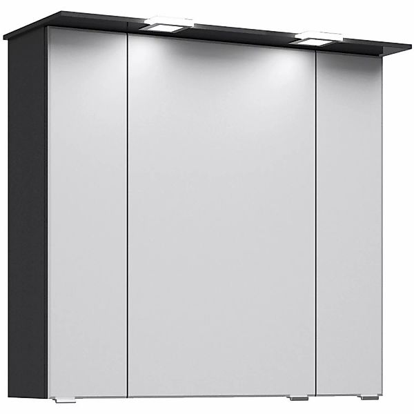 Pelipal Spiegelschrank Trentino Anthrazit Seidenglanz 75 cm günstig online kaufen