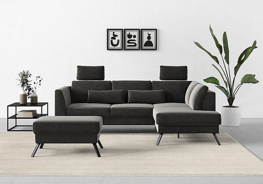 sit&more Ecksofa "Lindholm L-Form", mit Sitztiefenverstellung und Federkern günstig online kaufen