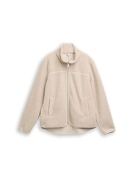 TOM TAILOR Strickfleecejacke Sweatshirtjacke Kuscheliges Teddyfell günstig online kaufen