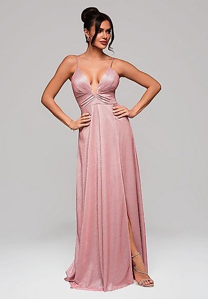 OMBRE Abendkleid Glitzerndes Abendkleid mit Spaghettiträgern günstig online kaufen