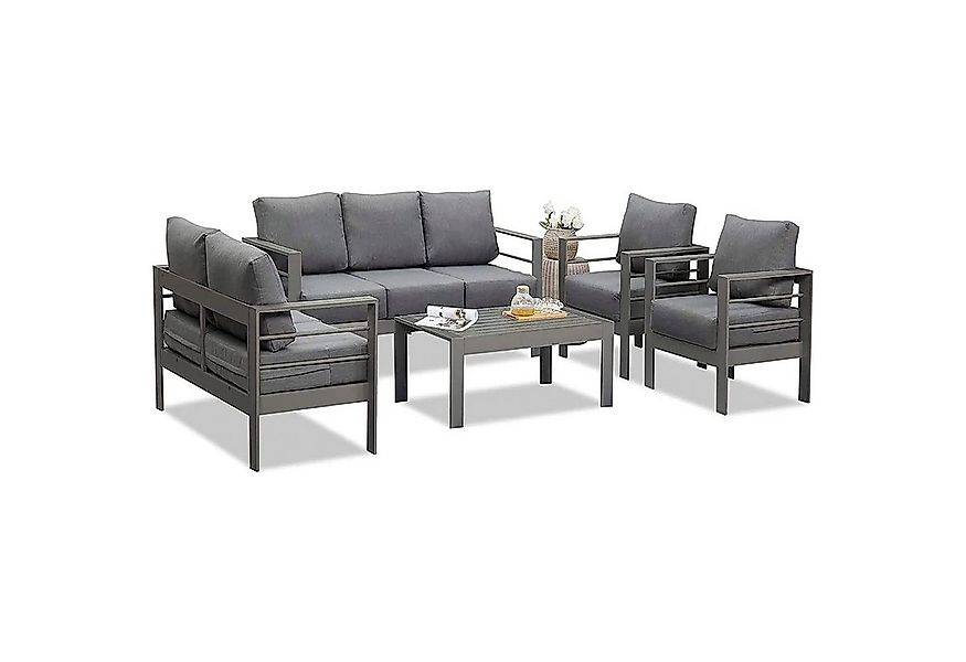 MeXo Gartenlounge-Set XXL Gartenmöbel Set Aluminium Outdoor, (Gartenmöbel S günstig online kaufen