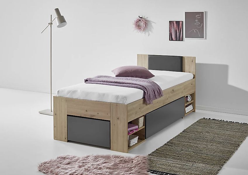 Relita Stauraumbett "Stefan mit großen Schubladen u. Nako auf Rollen, inkl. günstig online kaufen