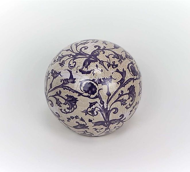 Linoows Dekoobjekt Rosenkugel, Landhaus Gartenkugel Barockmuster günstig online kaufen