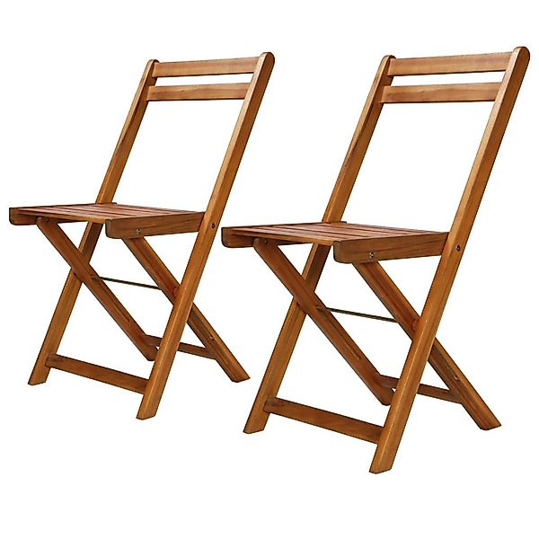 vidaXL Gartenstuhl Outdoor-Bistrostühle 2 Stk. Massivholz günstig online kaufen