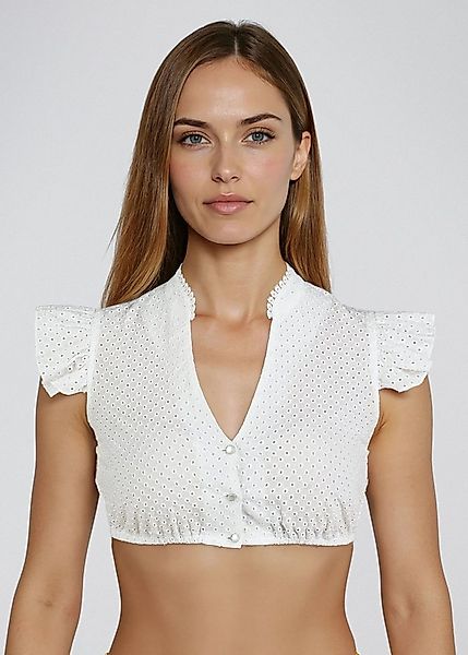 Spieth & Wensky Dirndlbluse Dirndlbluse "Fesch" (1-tlg) Angesagte Flügelärm günstig online kaufen