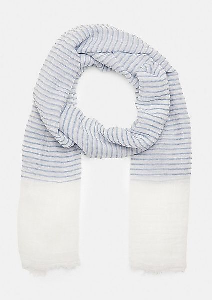 comma Schal Tuch, Gestreifter Schal mit Fransen günstig online kaufen