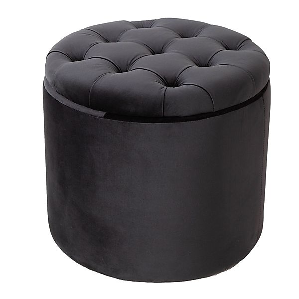 riess-ambiente Hocker MODERN BAROCK 50cm schwarz, günstig online kaufen
