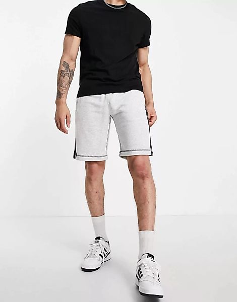 adidas Originals – SPRT – T-Shirt in Grau mit den drei Streifen und Kontras günstig online kaufen