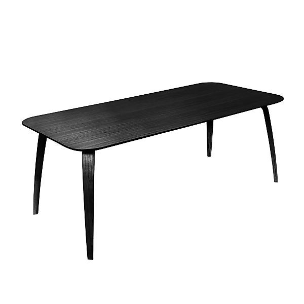 Gubi - Gubi Dining Table Esstisch Rechteckig - schwarz/LxBxH 200x100x72,3cm günstig online kaufen
