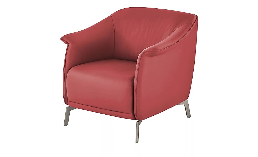 Ledersessel - rot - 80 cm - 77 cm - 83 cm - Polstermöbel > Sessel > Lederse günstig online kaufen