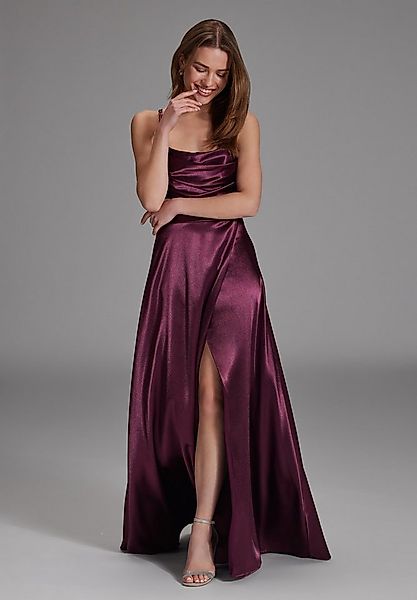 Hey Kyla Abendkleid - Satin-Abendkleid mit Gehschlitz Taillierter Schnitt m günstig online kaufen