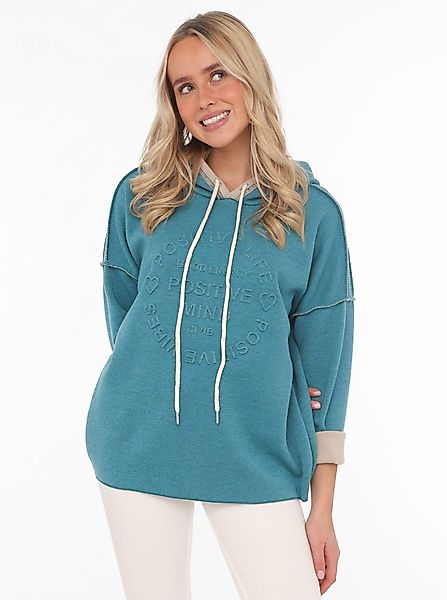 Zwillingsherz Hoodie "Positive Mind" Kapuze, 3/4 günstig online kaufen