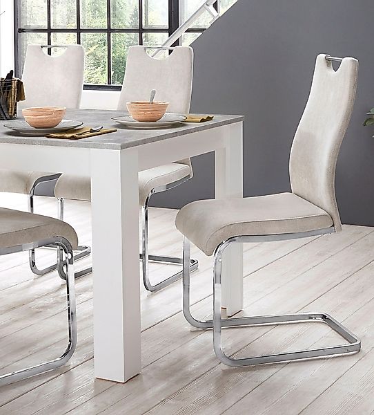 Home affaire Esszimmerstuhl "Milano", (Set), 2 St., Microfaser VINTAGE, (2 günstig online kaufen