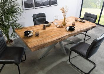 Massivmoebel24 Baumkantentisch FREEFORM (Baumtisch Mango 220x100x77 günstig online kaufen