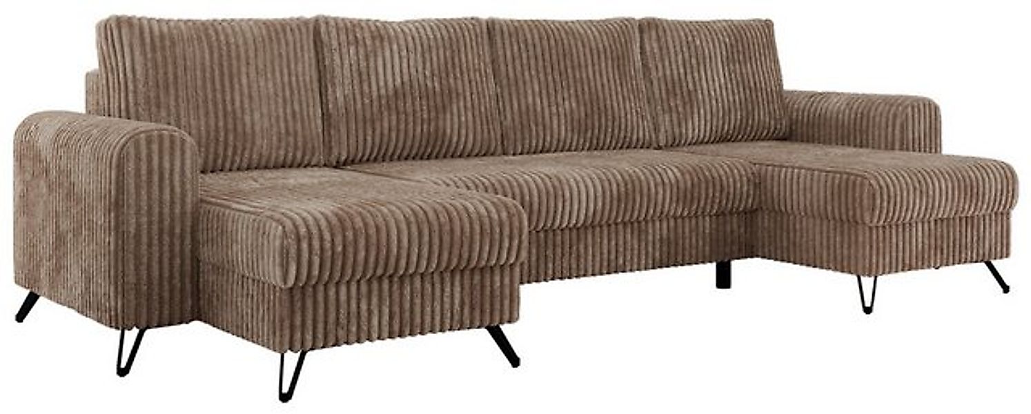 MKS MÖBEL Ecksofa AXEL U, Set, Metallfüße, Topper T25, T30-Schaum, Wohnland günstig online kaufen