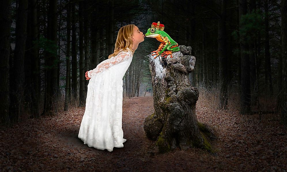 Papermoon Fototapete "Prinzessin küsst den Frosch" günstig online kaufen