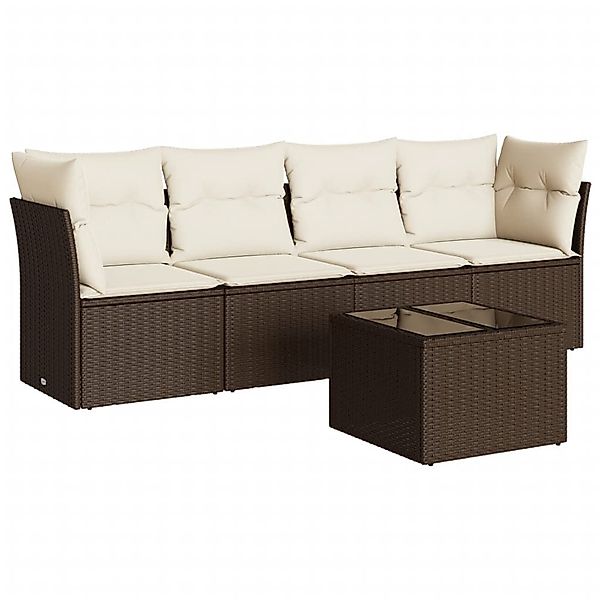 vidaXL Gartenlounge-Set 5-tlg. Garten-Sofagarnitur mit Kissen günstig online kaufen
