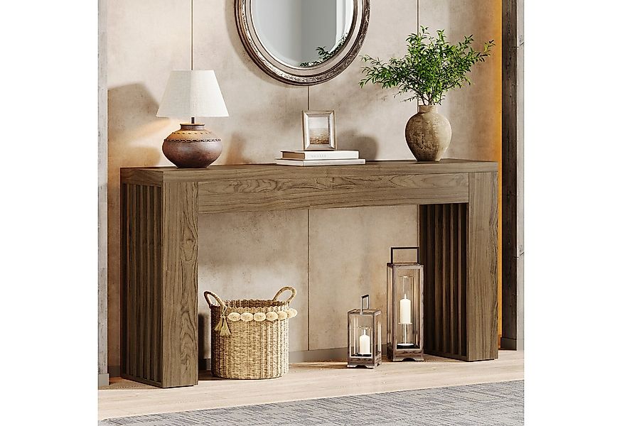 Tribesigns Konsolentisch rechteckiger Sofatisch hinter der Couch, Bauernhof günstig online kaufen