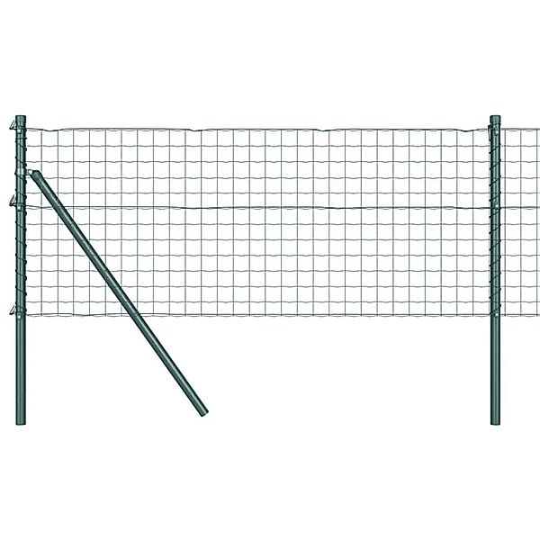 vidaXL Zaun mit Pfosten Grün 0,6 x 50 m Stahl und PVC 3350337 günstig online kaufen