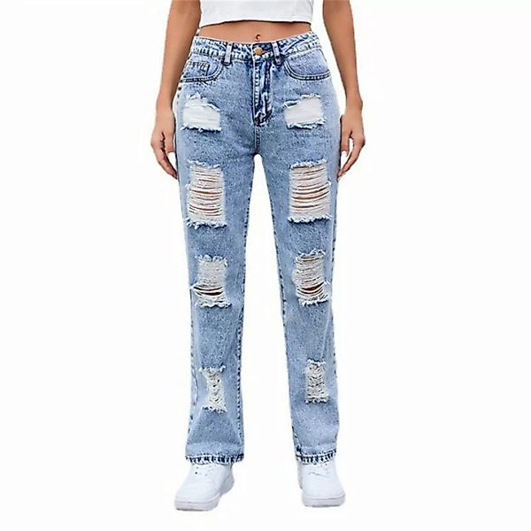 AFAZ New Trading UG Destroyed-Jeans Stretch-Jeans Damen Jeans mit Destroyed günstig online kaufen