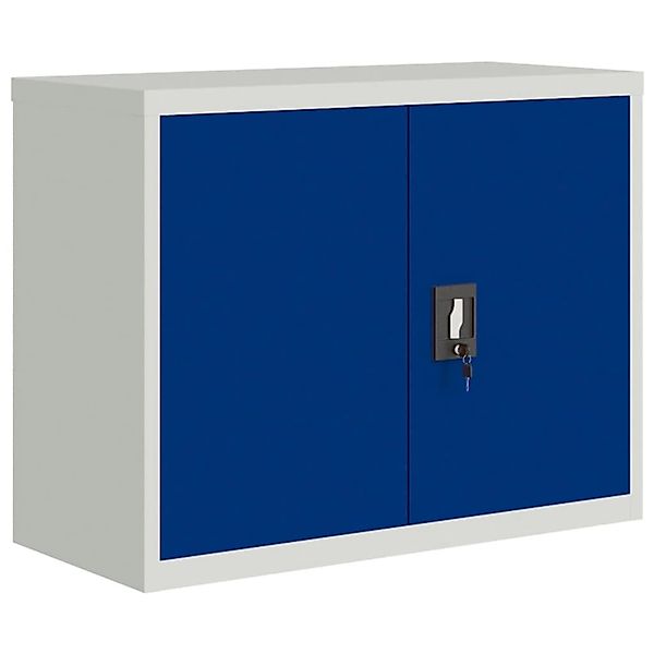 vidaXL Aktenschrank Hellgrau und Blau 90x40x70 cm Stahl günstig online kaufen