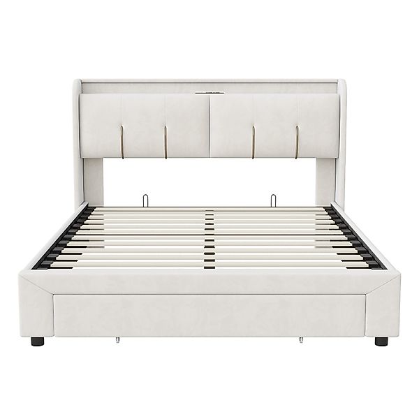 Furnishings Home Polsterbett Stauraumbett LED Doppelbett günstig online kaufen