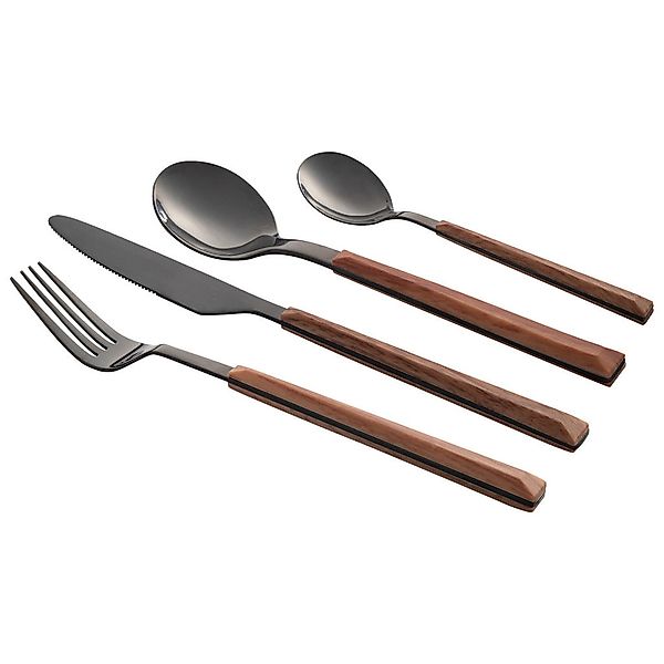 SCHÄFER Besteckset Maple Wood silber Edelstahl 24 tlg. günstig online kaufen