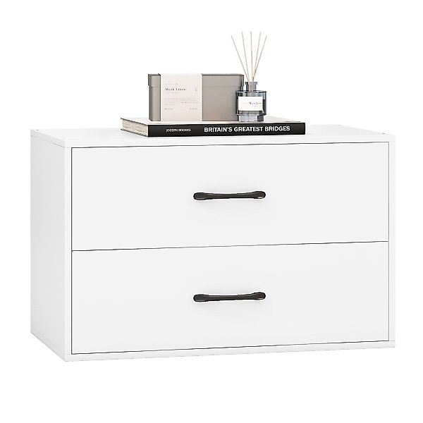 COSTWAY Nachtschrank 2 Schubladen, Schubladenschrank stapelbar, günstig online kaufen