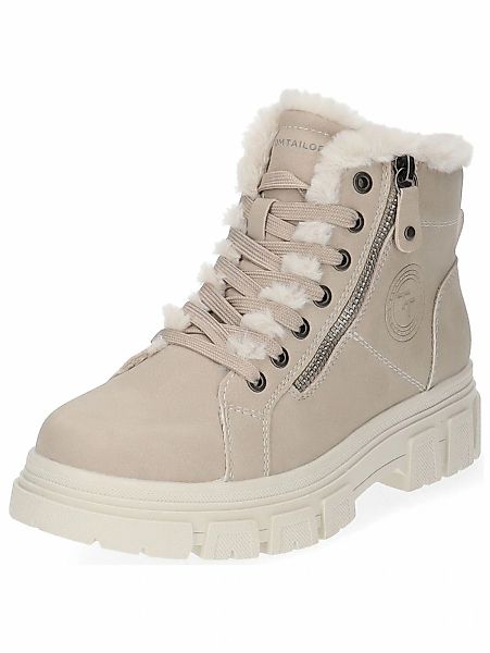 TOM TAILOR Schnürstiefelette "Tom Tailor Stiefelette Lederimitat/Textil" günstig online kaufen