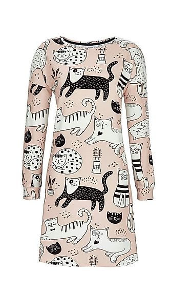 Ringella Nachthemd mit Katzendessin Abstraktes Katzen-Dessin günstig online kaufen