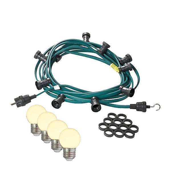 Satisfire Illu- Partylichterkette 40m Grün Biergarten 40 Warmweiße E27 LED günstig online kaufen