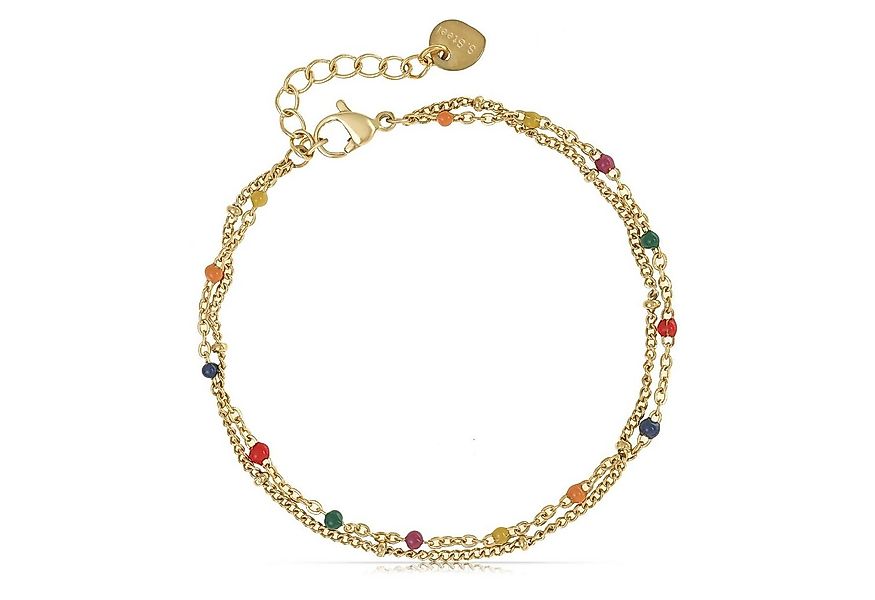 Made by Nami Edelstahlarmband Zweireihiges Armband Damen Gold aus Edelstahl günstig online kaufen