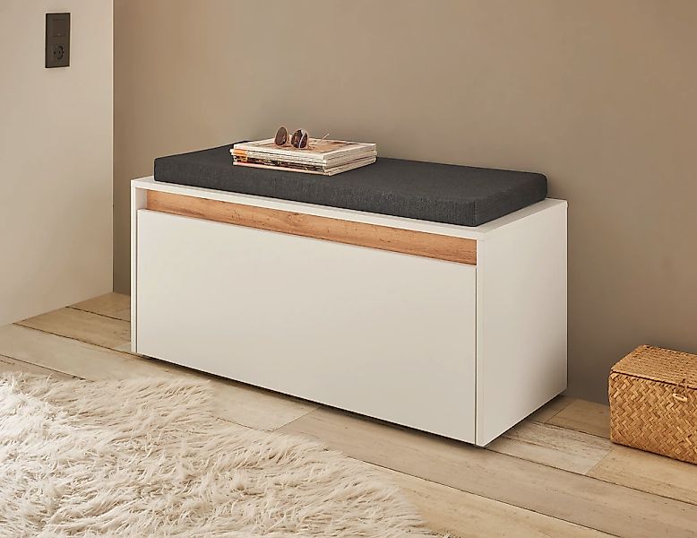 INOSIGN Polsterbank "GiRON/CiTY, Garderobenbank mit Klappe, Sitzbank in vie günstig online kaufen