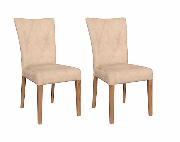 Home affaire 4-Fußstuhl »Diamond« (Set) 2 Stk.Sitz und Ruecken gepolstert günstig online kaufen