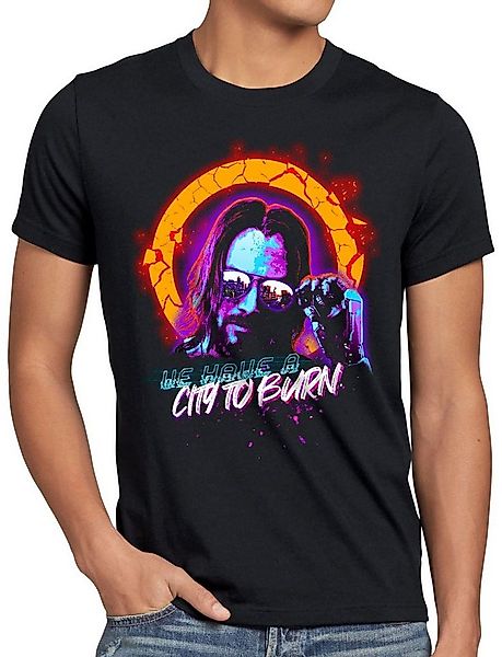style3 T-Shirt City to Burn Silverhand cyberpunk band samurai 2077 günstig online kaufen