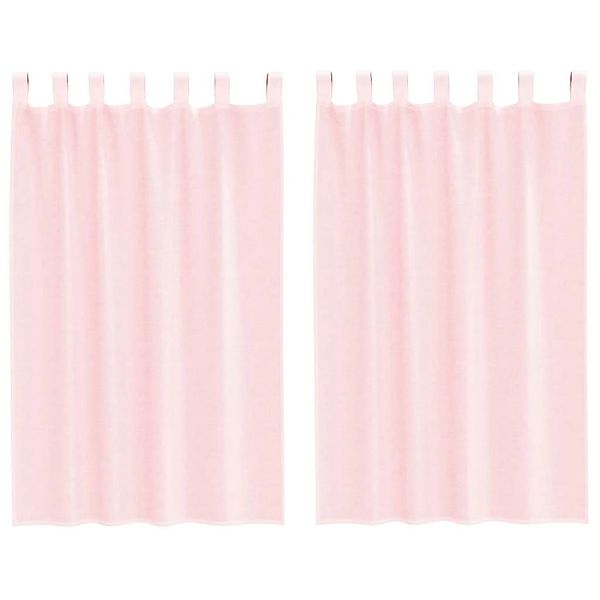 vidaXL Voile Vorhänge mit Schlaufen 2 Stk Hellrosa 140x175 cm 4102277 günstig online kaufen