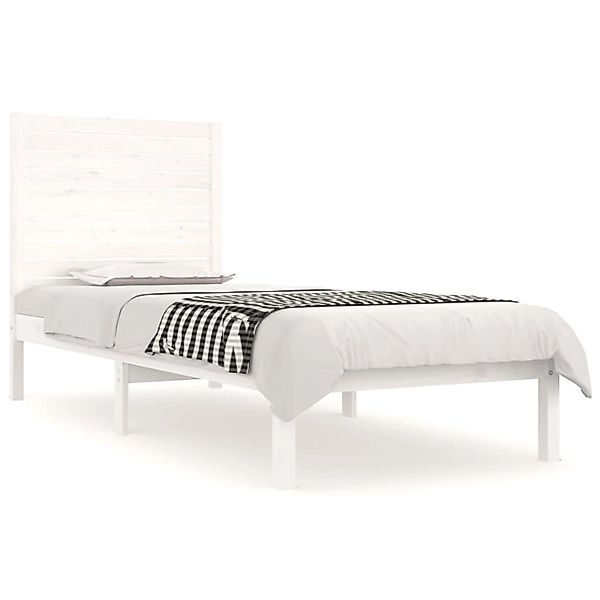 vidaXL Massivholzbett Weiß 75x190 cm 2FT6 Small Single1156878 günstig online kaufen